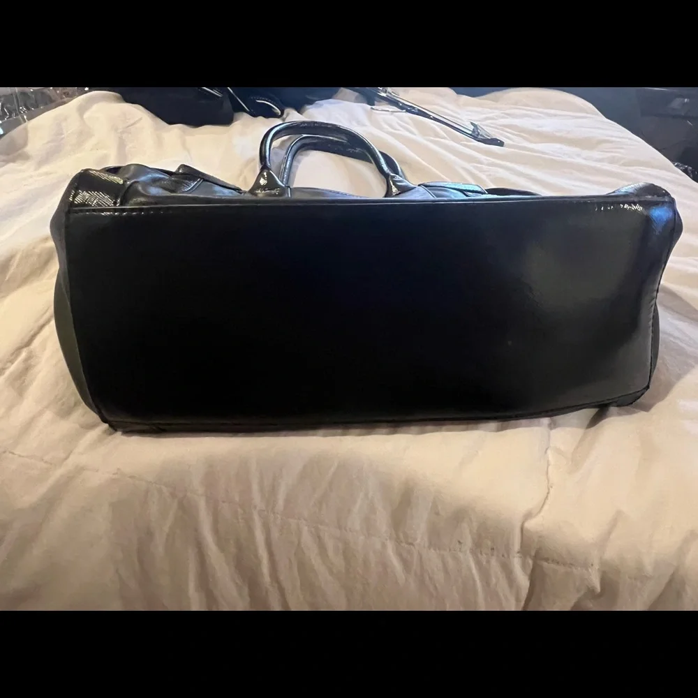 Badgley Mischka leather hobo handbag with gold tone hardware,great condition